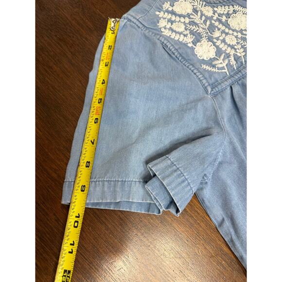 Go Softly Patio Floral Embroidered Dress Women Large Lounge Grandma Mumu House - Picture 6 of 13